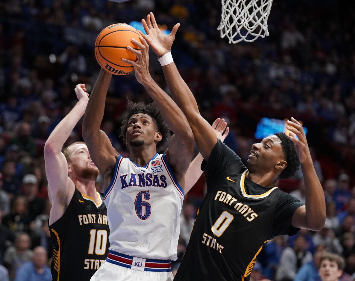 Photo Gallery: Jayhawks come together in 2nd, beat FHSU 71-35 - KU Sports